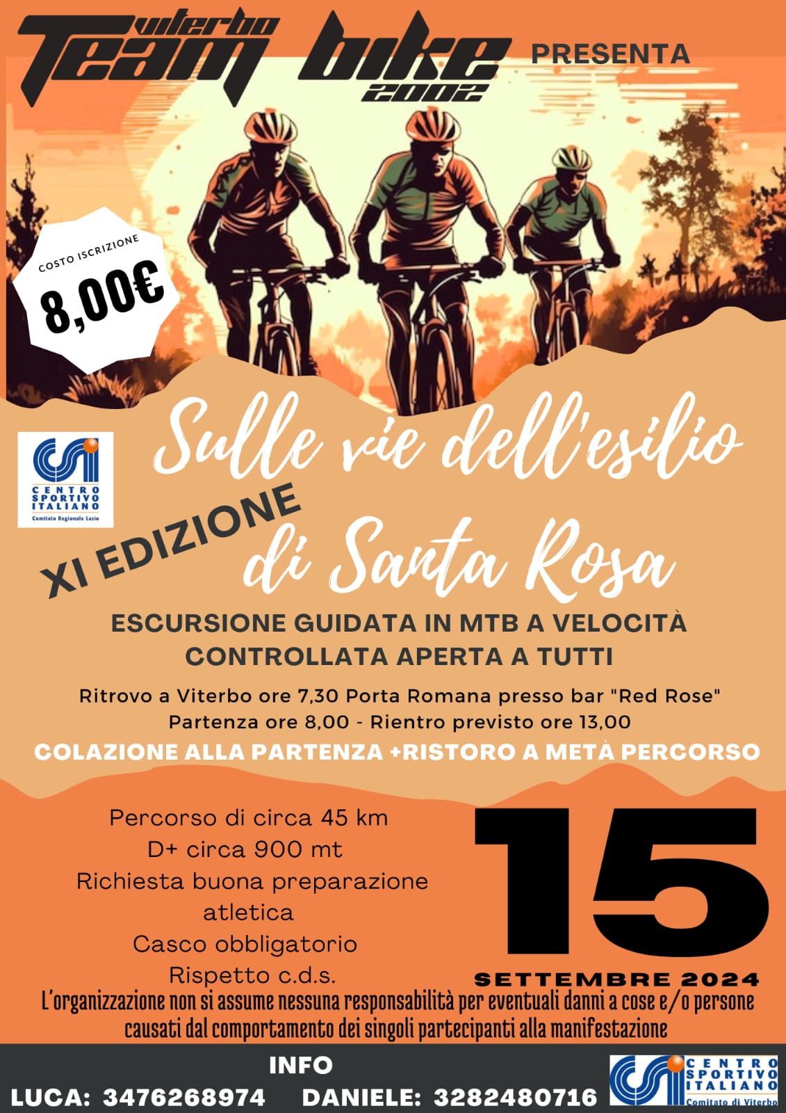 Locandina "Sulle vie dell'esilio di Santa Rosa"